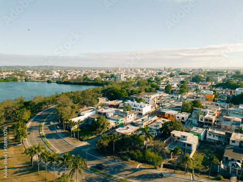 Fototapeta Naklejka Na Ścianę i Meble -  aerial view of city of Tampico Mexico