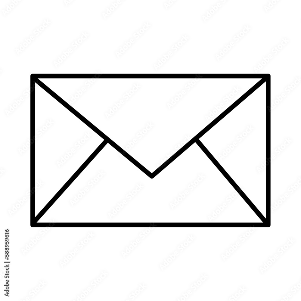 Mail business people icon with black outline style. job, business, employee, concept, people, hr, recruitment. Vector Illustration Mail business people icon with black outline style. job, business, employee, concept, people, hr, recruitment. Vector Illustration