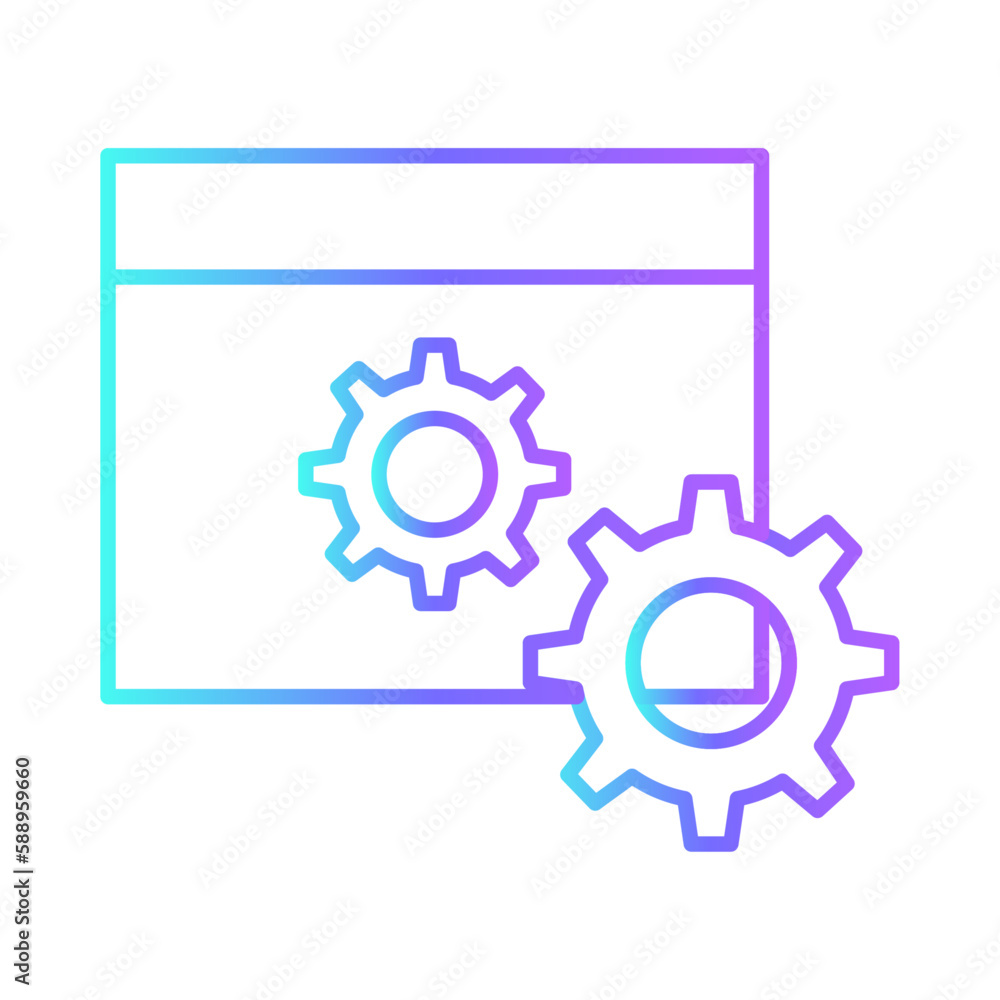 Setting business people icon with purple blue outline style. job, business, employee, concept, people, hr, recruitment. Vector Illustration Setting business people icon with purple blue outline style. job, business, employee, concept, people, hr, recruitment. Vector Illustration