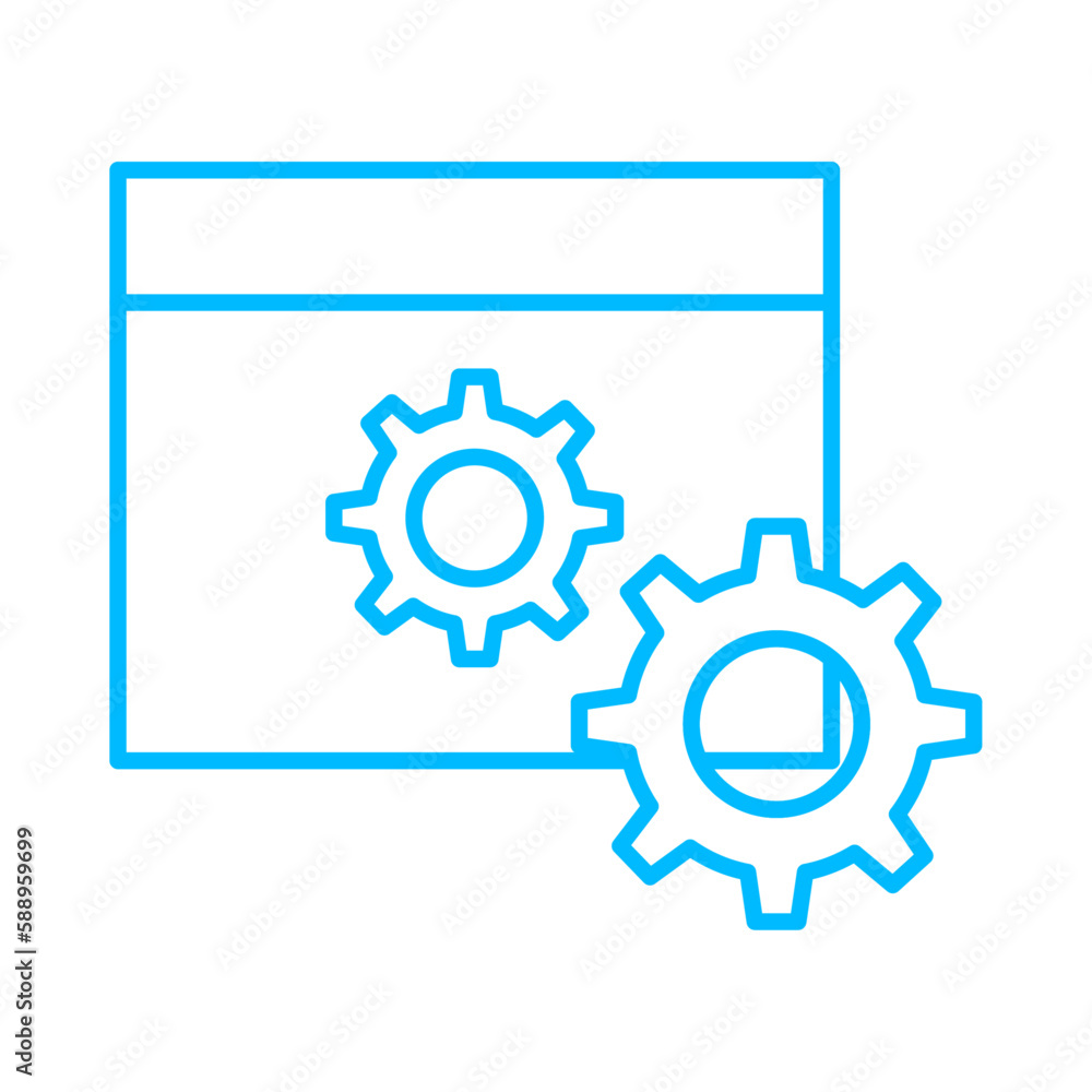 Setting business people icon with blue outline style. job, business, employee, concept, people, hr, recruitment. Vector Illustration Setting business people icon with blue outline style. job, business, employee, concept, people, hr, recruitment. Vector Illustration