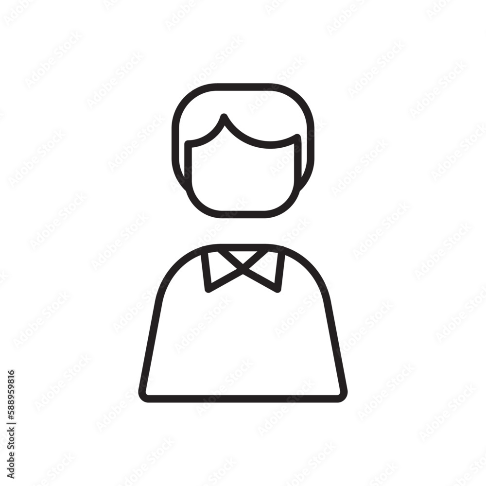 Employee business people icon with black outline style. job, resume, business, people, employment, manager, interview. Vector Illustration Employee business people icon with black outline style. job, resume, business, people, employment, manager, interview. Vector Illustration