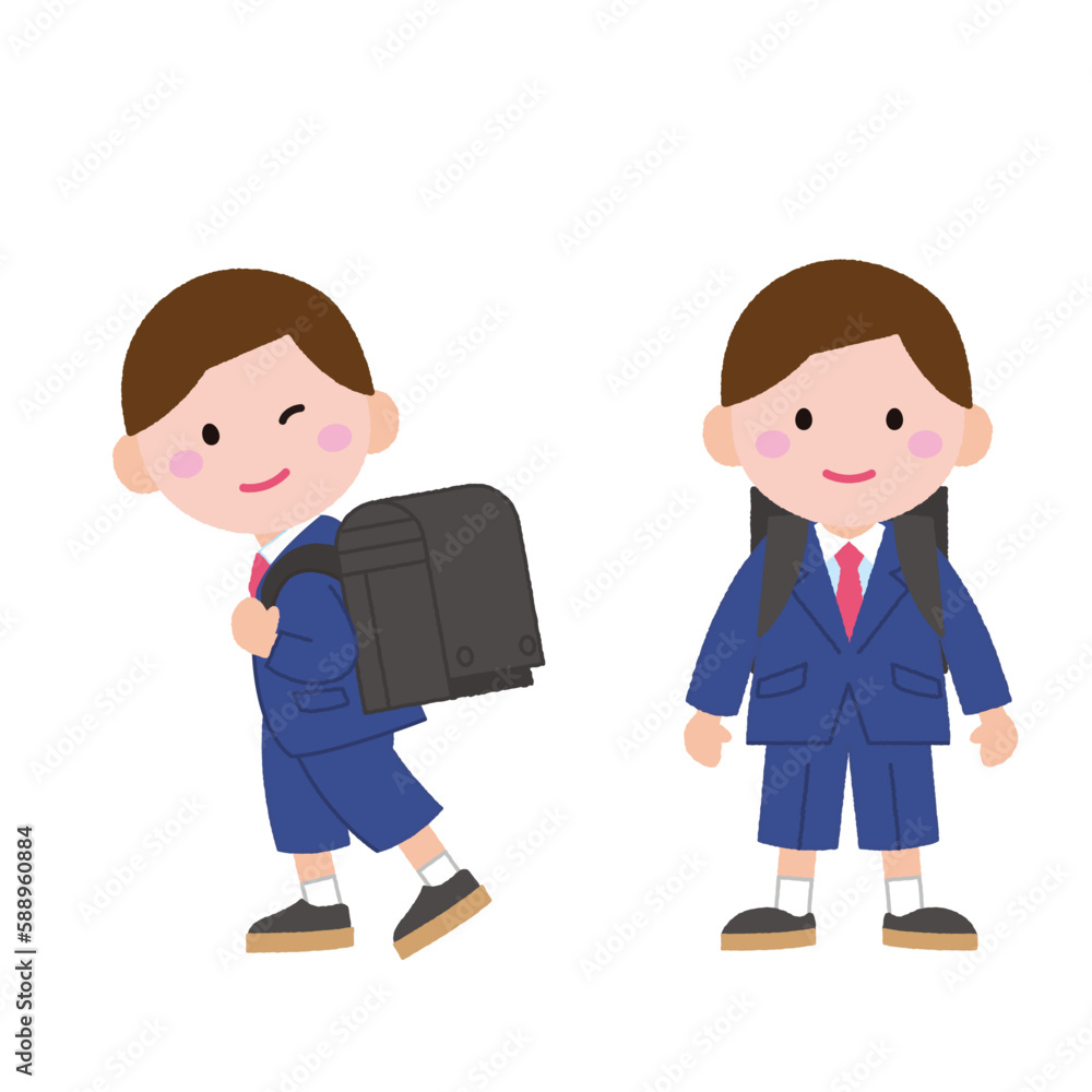 新入学の小学一年生男子
