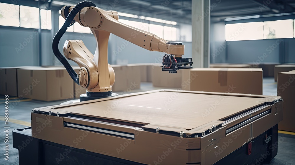 Robotic arm for packing with producing and maintaining logistics ...
