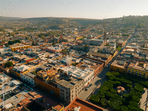 Panoramic aerial view of San Miguel de Allende, mexico