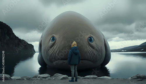 what does sadness look like portrait ultra wid sea animals  photo