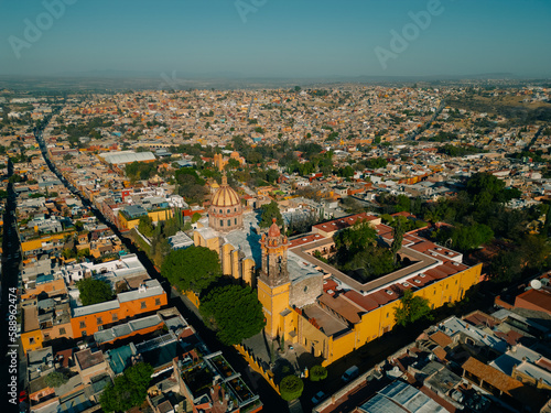 Panoramic aerial view of San Miguel de Allende, mexico