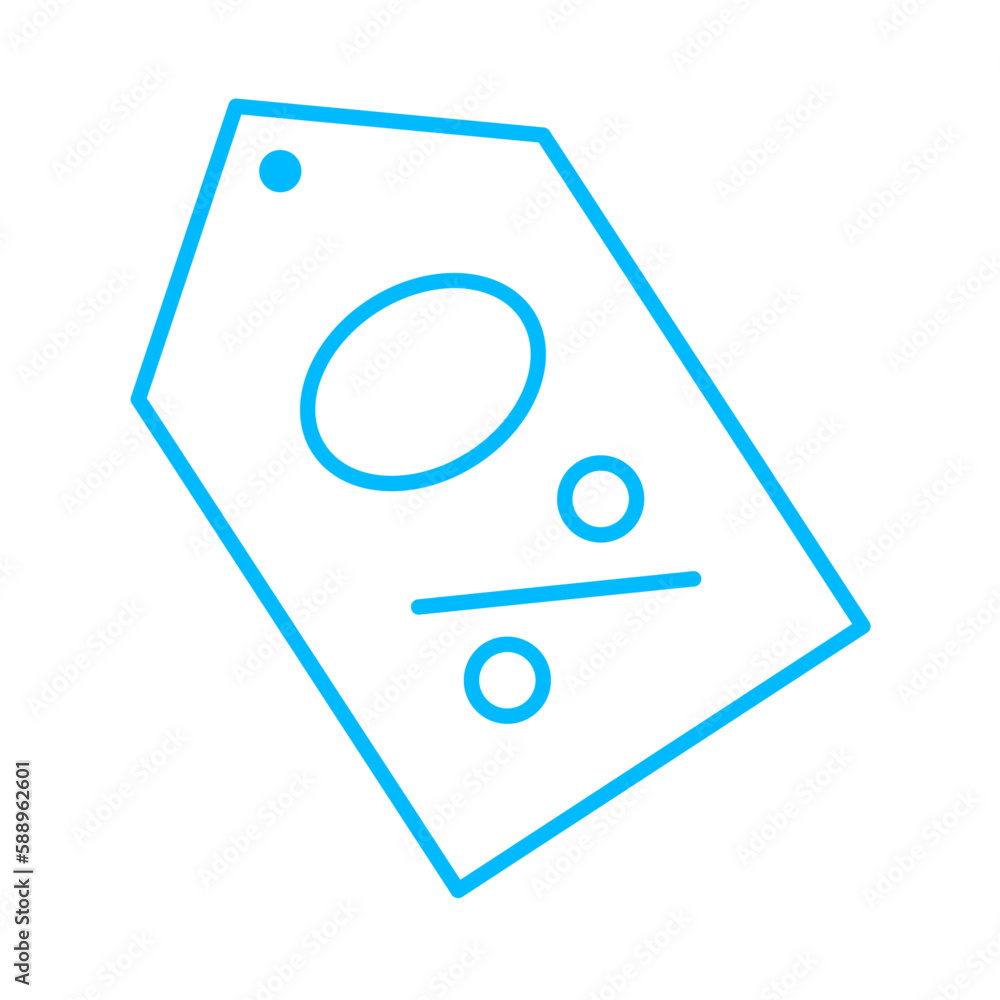 Promo real estate icon with blue outline style. home, building, house, property, real, business, estate. Vector Illustration. Vector Illustration