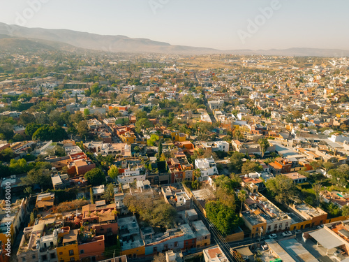 Panoramic aerial view of San Miguel de Allende, mexico
