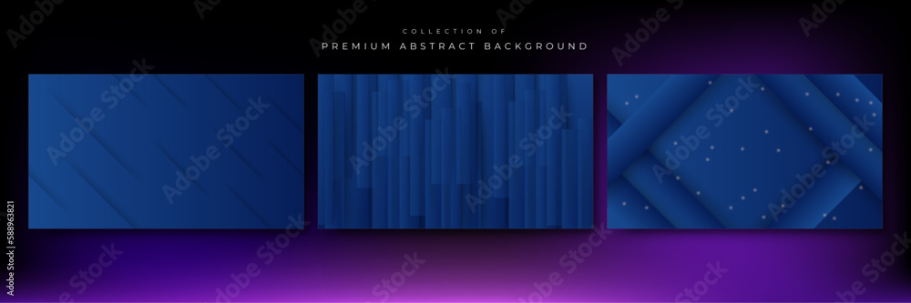 Obraz premium Abstract geometric wave blue background