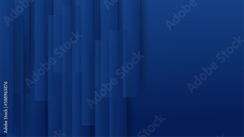 Modern blue geometric shapes 3d abstract technology background. Vector abstract graphic design banner pattern presentation background web template