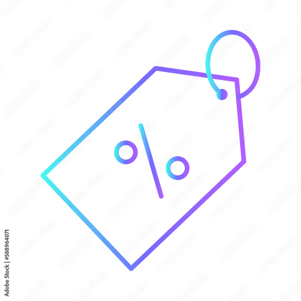Sale icon with purple blue outline style. promotion, shop, poster, background, price, buy, business. Vector illustration Sale icon with purple blue outline style. promotion, shop, poster, background, price, buy, business. Vector illustration