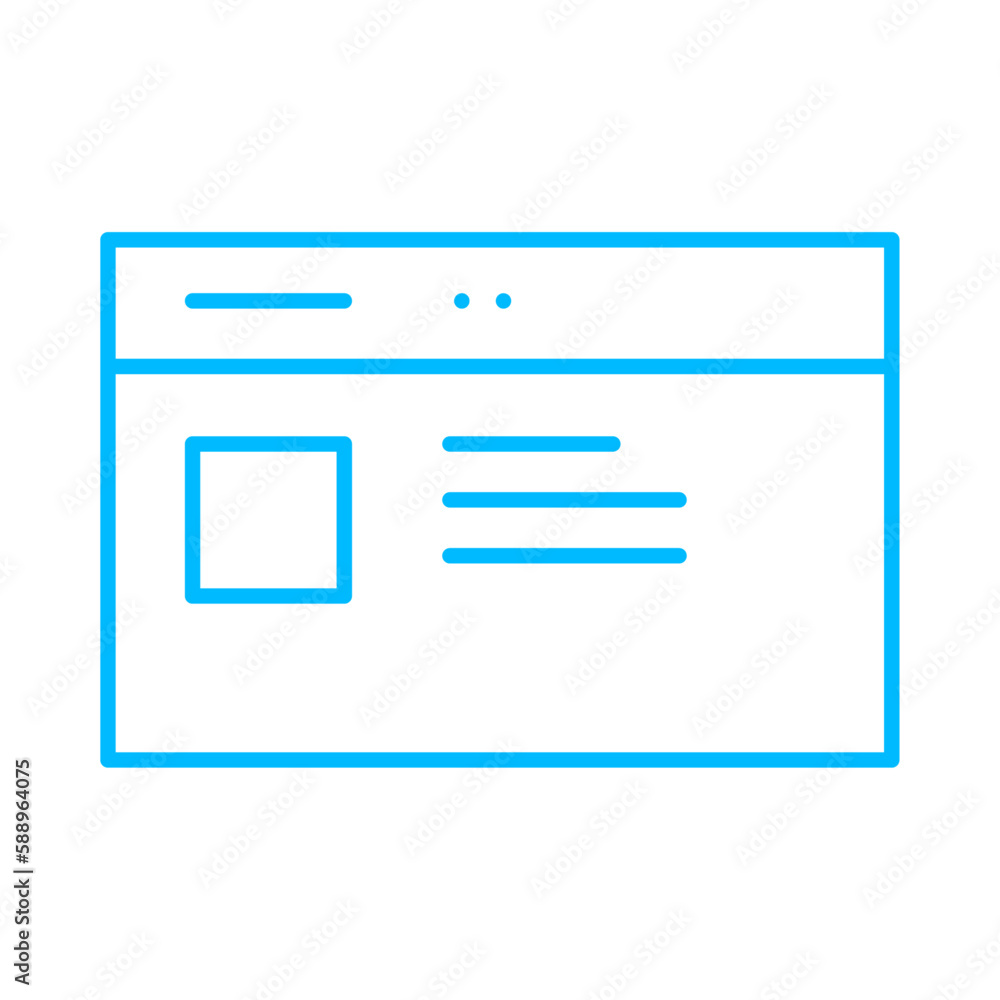 Blog icon with blue outline style. internet, online, social, web, blogging, business, laptop. Vector illustration Blog icon with blue outline style. internet, online, social, web, blogging, business, laptop. Vector illustration