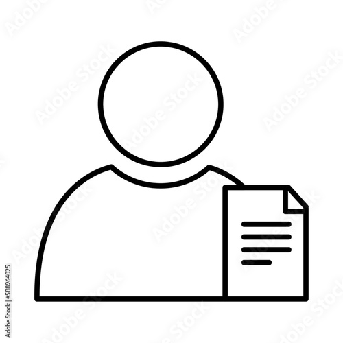 Administration icon with black outline style. business, office, administration, manager, businessman, work, finance. Vector illustration