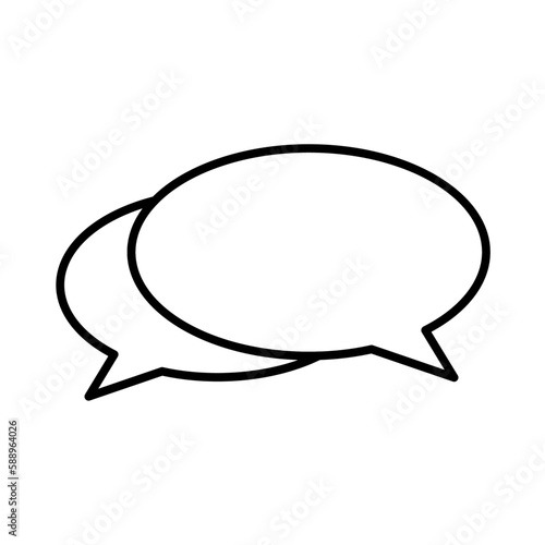 Comunication icon with black outline style. symbol, message, flat, graphic, set, connection, network. Vector illustration