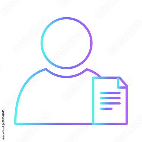 Administration icon with purple blue outline style. business, office, administration, manager, businessman, work, finance. Vector illustration
