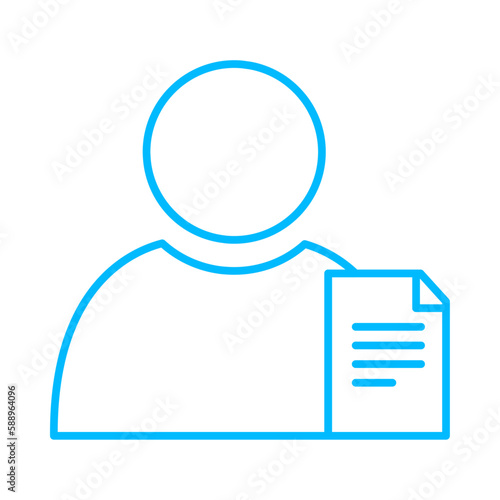 Administration icon with blue outline style. business, office, administration, manager, businessman, work, finance. Vector illustration