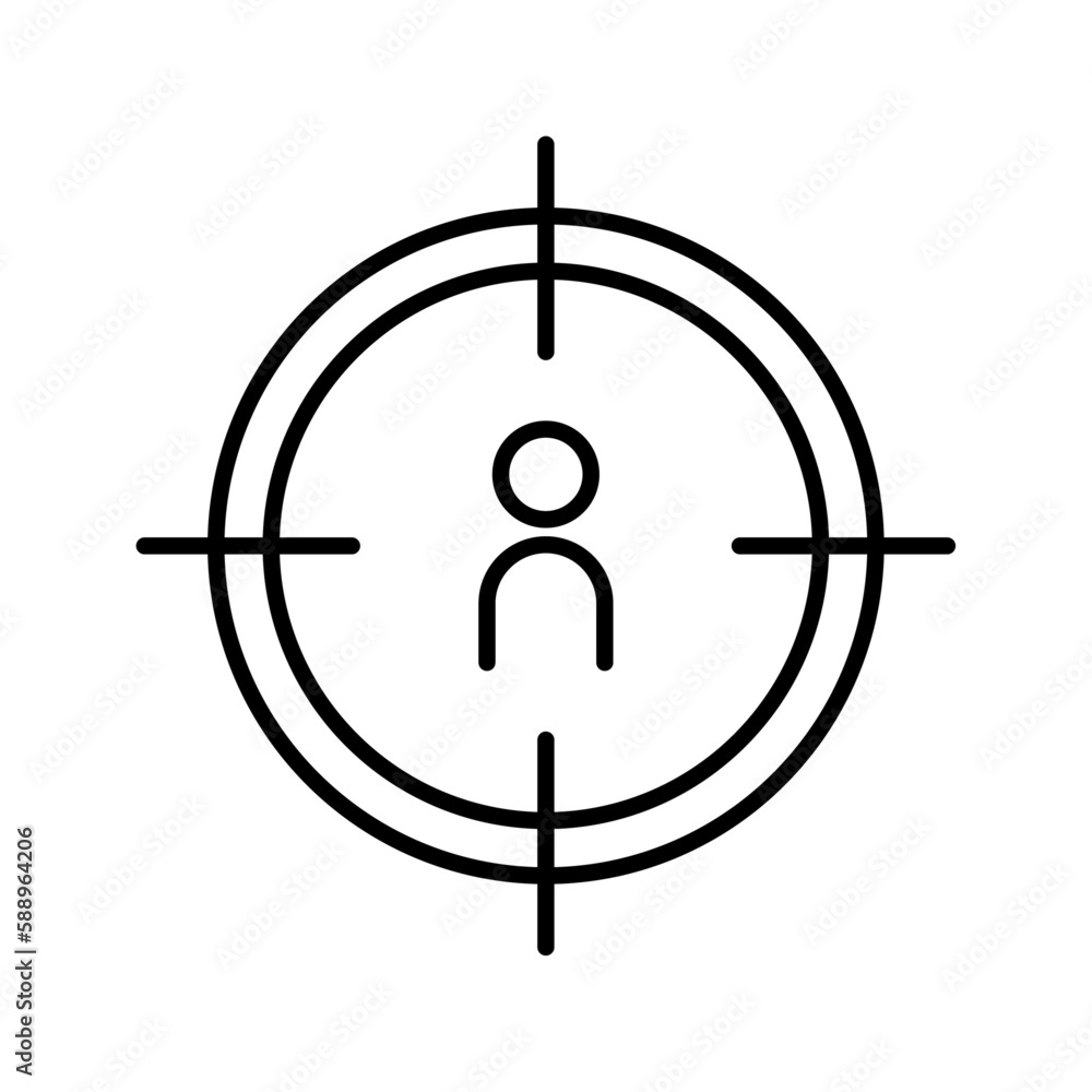 Target icon with black outline style. success, goal, business, marketing, strategy, competition, arrow. Vector illustration Target icon with black outline style. success, goal, business, marketing, strategy, competition, arrow. Vector illustration