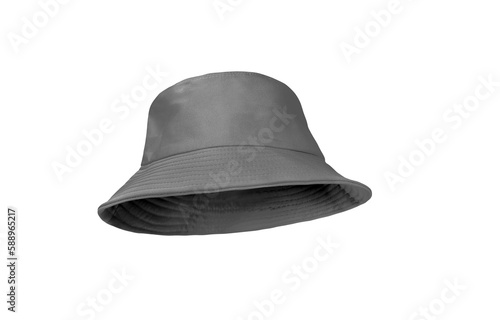 Black bucket hat PNG transparent