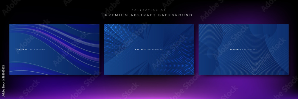 Abstract geometric wave blue background