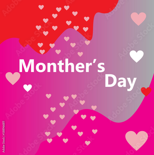 Gradient color background monther's day heart pink.For design cover background,etc. photo