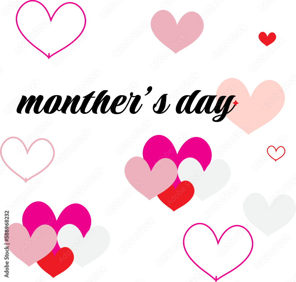 Monther day background love pink and purple.For design icon background.