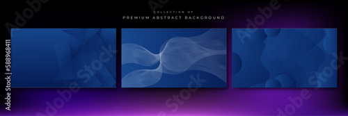 Vector gradient dynamic abstract lines blue background