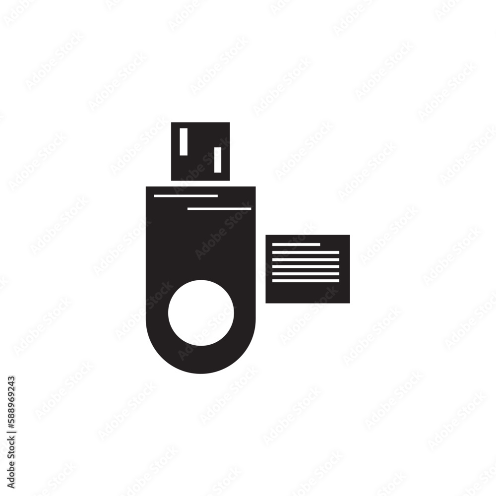 USB data icon design abstract vector illustration USB data icon design abstract vector illustration