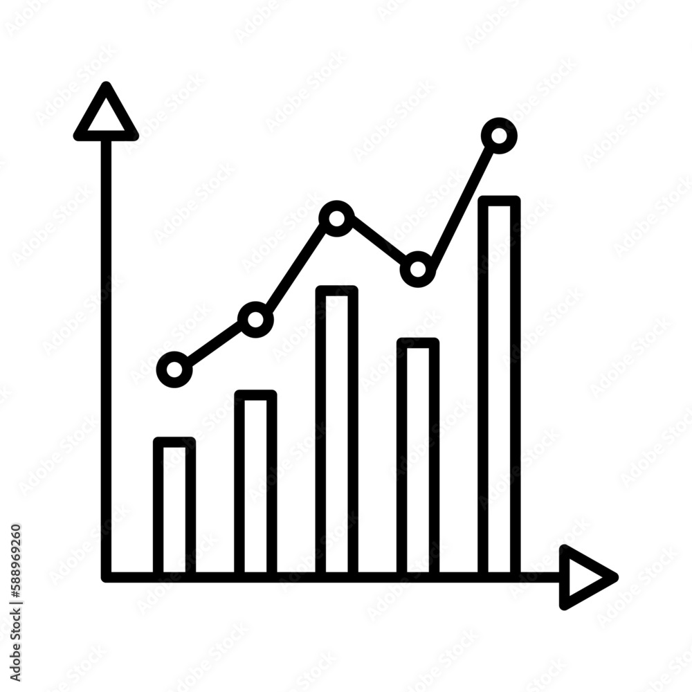 Graphic icon with black outline style. growth, banking, laptop, calculator, person, plan, work. Vector Illustration Graphic icon with black outline style. growth, banking, laptop, calculator, person, plan, work. Vector Illustration