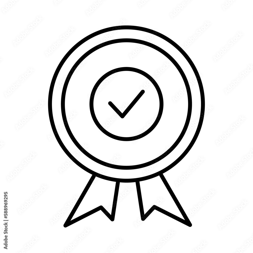 Validation icon with black outline style. investment, graph, strategy, document, office, management, technology. Vector Illustration Validation icon with black outline style. investment, graph, strategy, document, office, management, technology. Vector Illustration