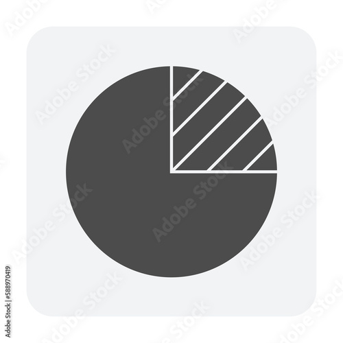 Log wood or timber vector icon in cross section view. Include square sawing pattern for process in mill, sawmill. Material from nature sawn to lumber, board or plank for woodworking, construction.