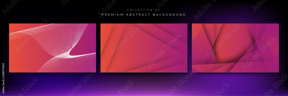 Abstract geometric wave background red
