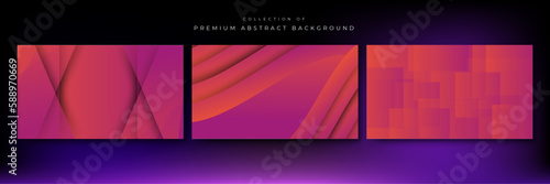 Vector abstract geometric shapes background red