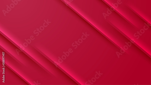 Abstract geometric shapes vector technology background, for design brochure, website, flyer. Geometric 3d shapes wallpaper for poster, certificate, presentation, landing page red