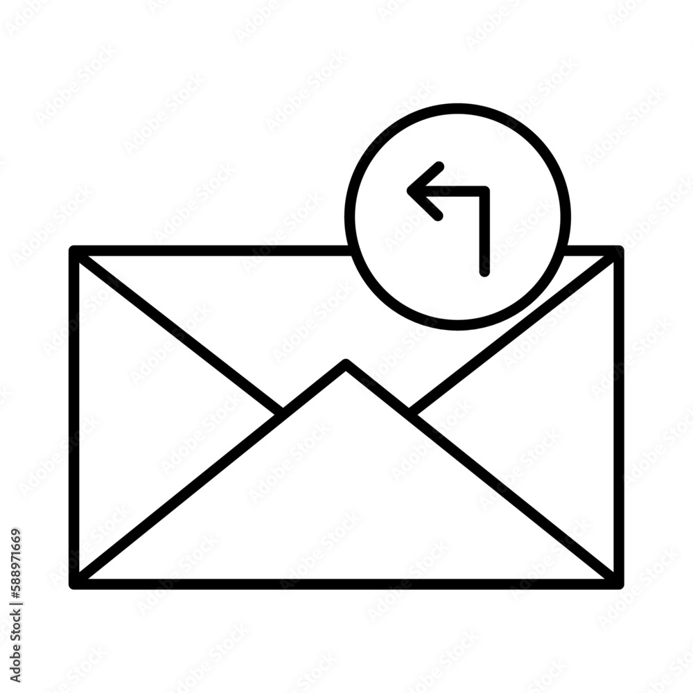 Email replay feedback icons with black outline style. feedback, good, positive, rating, negative, customer, satisfaction. Vector illustration Email replay feedback icons with black outline style. feedback, good, positive, rating, negative, customer, satisfaction. Vector illustration