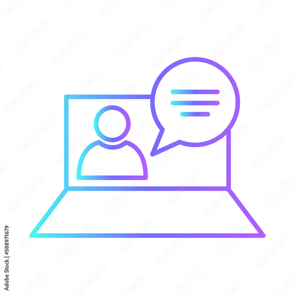 Online help feedback icons with purple blue outline style. feedback, answer, survey, opinion, concept, support, customer. Vector illustration Online help feedback icons with purple blue outline style. feedback, answer, survey, opinion, concept, support, customer. Vector illustration