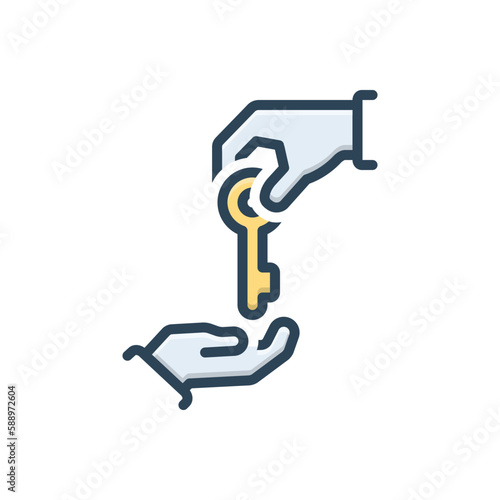 Color illustration icon for dedicated 