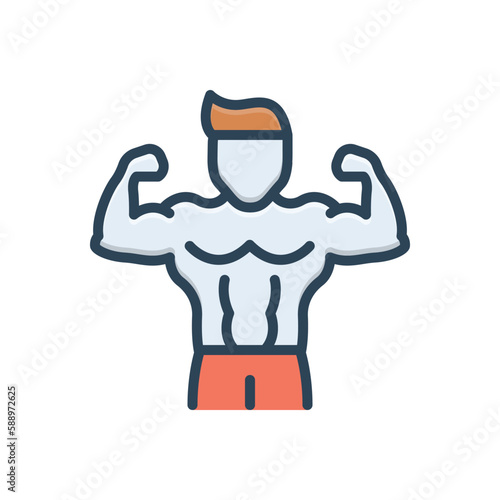Color illustration icon for body 