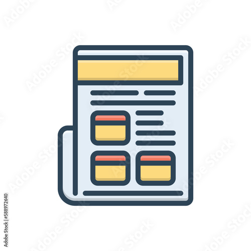 Color illustration icon for classifieds 