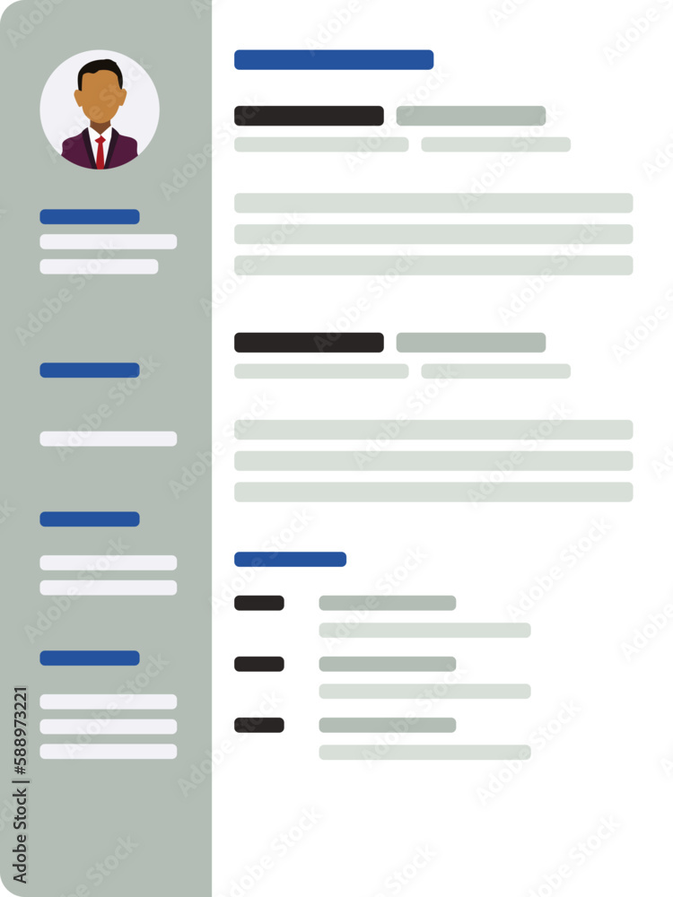 curriculum vitae vector, element, illustration Stock Vector | Adobe Stock