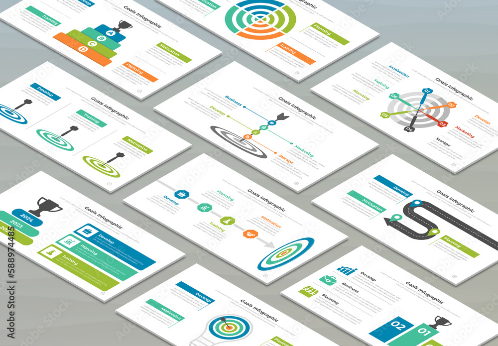 Company Goals Presentation Template Stock Template Adobe Stock