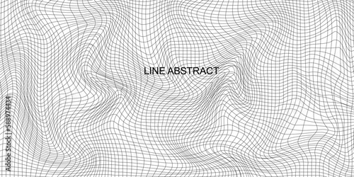 Wallpaper Mural abstract wave texture white background vector lines Torontodigital.ca