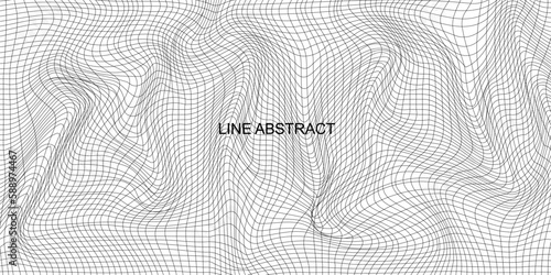 abstract wave texture white background vector lines