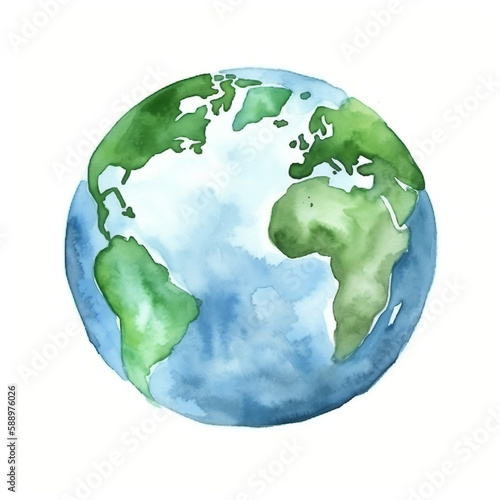 Earth in watercolors