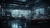 The Ultimate Future Research Facility: Cinematic Details and AI Technology with Hyper-Realistic HUID Interfaces and Cutting-Edge Interior Desig, Generative AI
