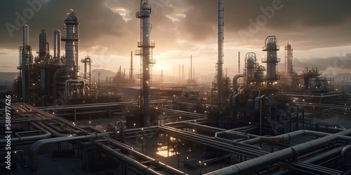 Petrochemical plant landsca...