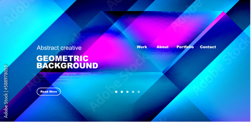 Dynamic triangle design with fluid gradient colors abstract background