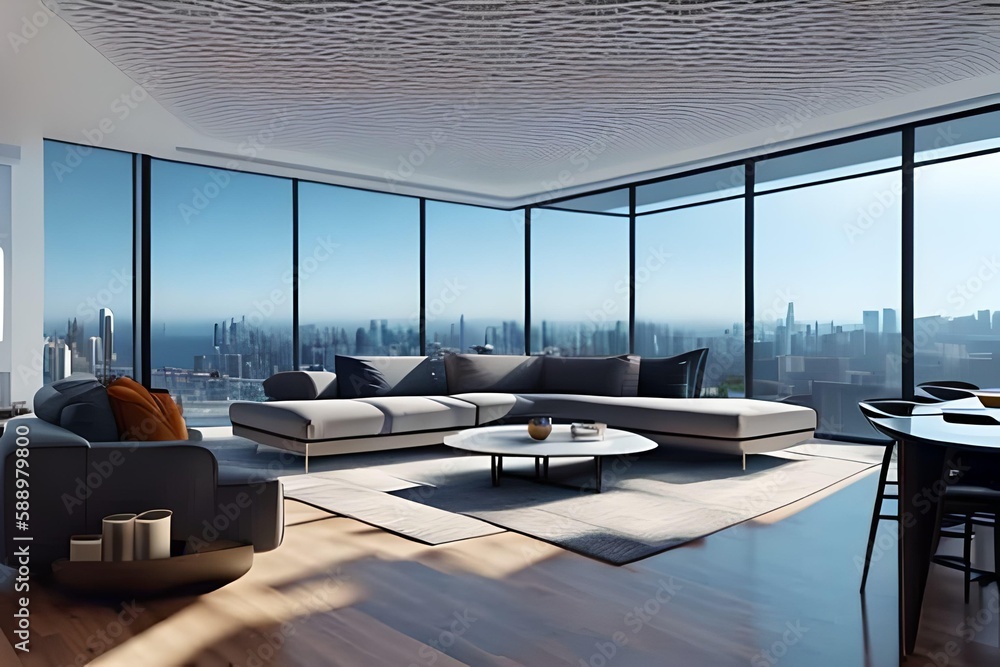 Penthouse Living Room Window Disability Access Concerns photo