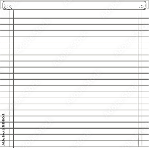 Simple sheet of paper with frame and shadows