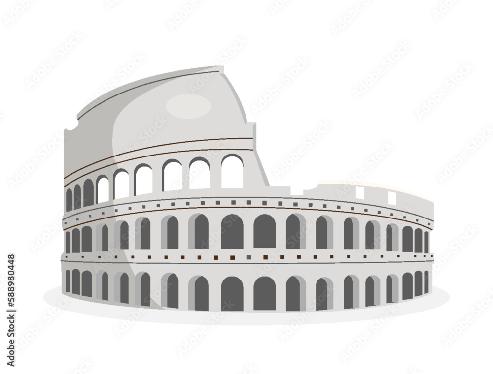 Colosseum Rome Italy famous landmark	

