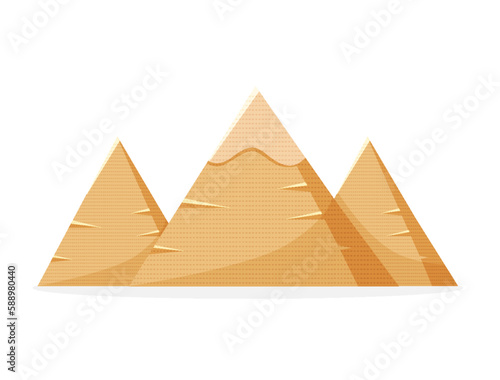 Egyptian pyramids. old architecture ancient buildings	
